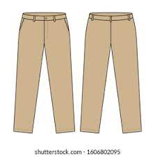 Khaki Formal Trousers Template Vector Menfront Stock Vector (Royalty Free)  1606802095 | Shutterstock